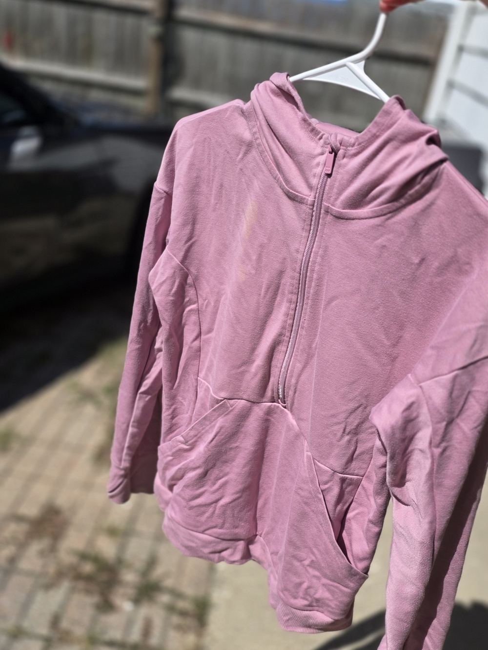 Girl's ALL IN MOTION Pink Half-Zip Hooded Jacket